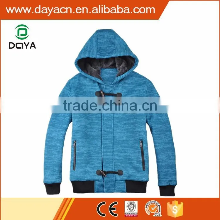 Wholesale men's fashion hot sale wool hoody jackets