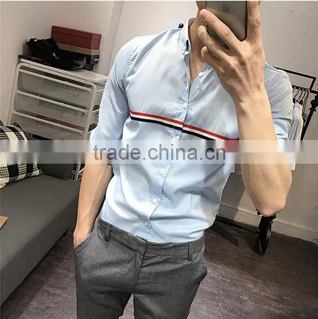 5 minutes of sleeve shirt contracted short-sleeved shirt in summe