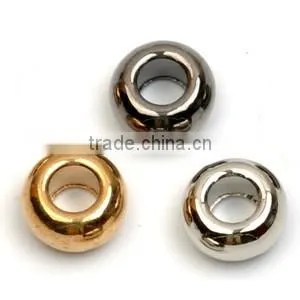 Metal zinc alloy bell stoppers round cord ends beads bells lock shinny nickle, black, gold BELL-012