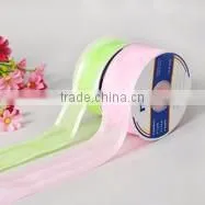 Silver Edged Sheer Ribbon with Satin Center
