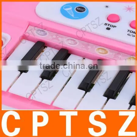37 Keys Cartoon Mini Electronic Keyboard Music Toy with Microphone and USB Port Educational Electone Gift for Children Kids Babi
