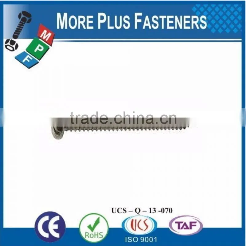 Made in Taiwan ISO 1481A2 Slotted Pan Head Tapping Screws Stainless Steel Cone Point DIN 7971 C