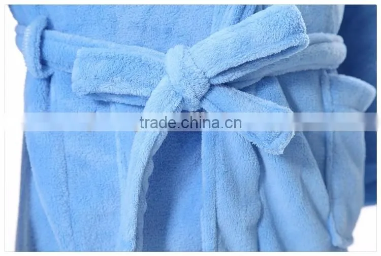 coral fleece sauna bathrobe super soft sleepwear bath robe