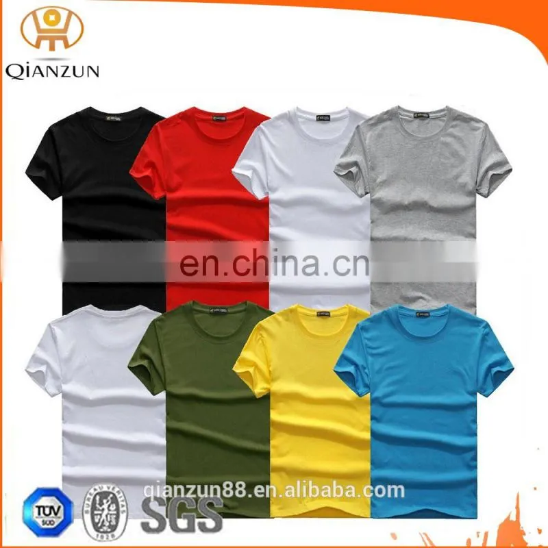 New Men's Crew Neck T-shirts 100% Cotton Plain White T-shirts