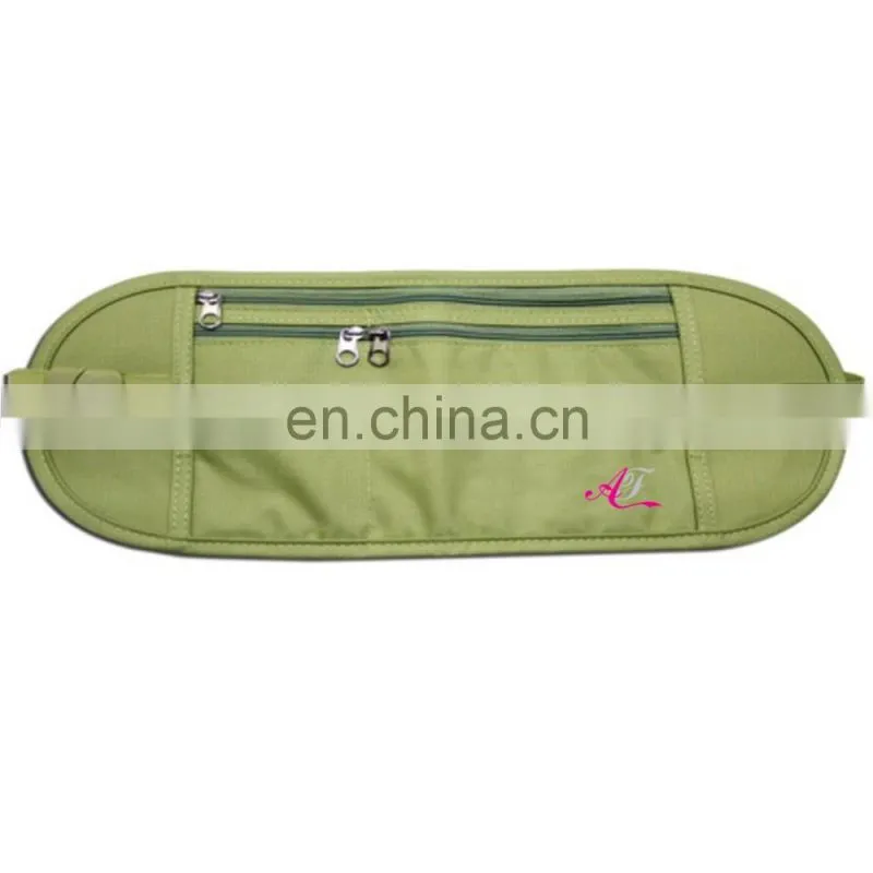 Travel Beige Buckle Design Ripstop Nylon Rfid Safe Money Belt