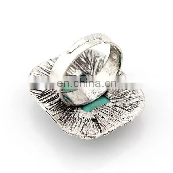 New design Top selling Charming Popular Turquoise Ring full finger Alloy ring