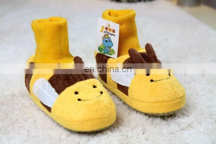 GSV cute manufacture infant shoes soft plush slipper