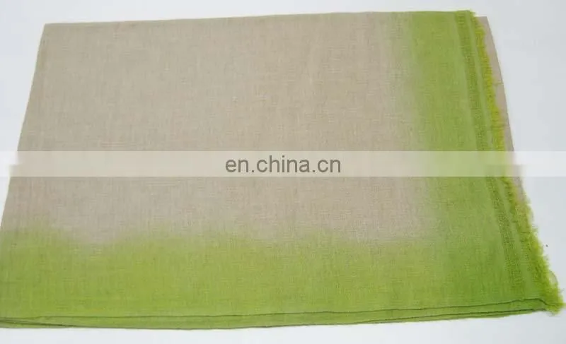 Gauze Pashmina wool shawl stoles with Ombre dye 2017