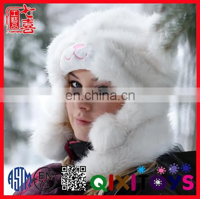 China popular sales plush animal hat promotion baby hat rabbit