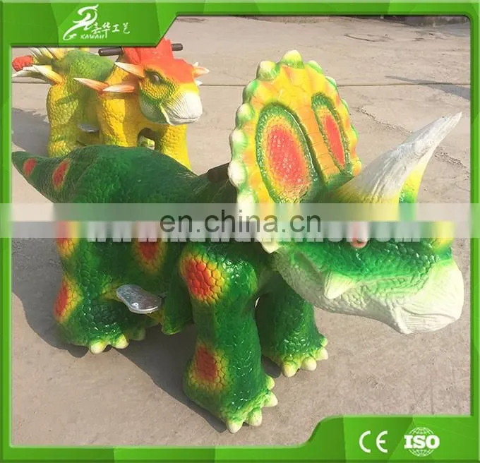 KAWAH Amusement Park Playground Coin Operated Dinosaur Riding Toy