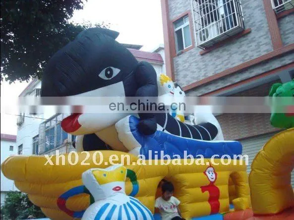 Endless fun and populare outdoor or indoor commercial grade vinyl tarpaulin giant inflatable amusement park FU019