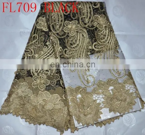 organza embroidery lace fabric for clothing(FL709) embroidery french lace