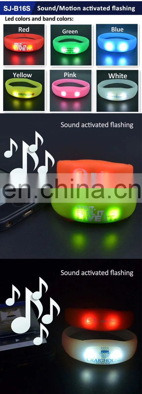 New Coming 100% Full Test Rohs And Ce Approved Full Silicone Material Bracelet With Charm Factory Directly