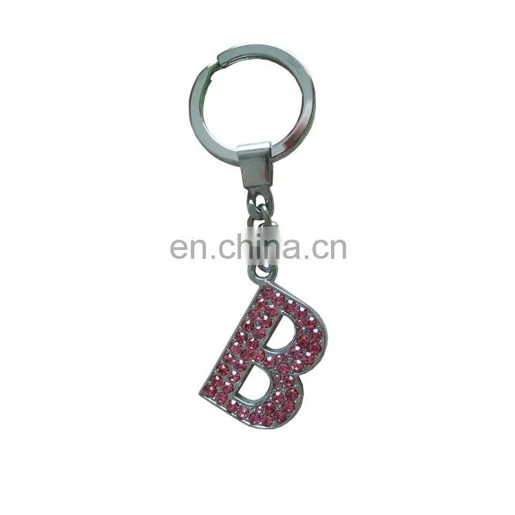 Personalized Metal Alphabet Letter B Keychain