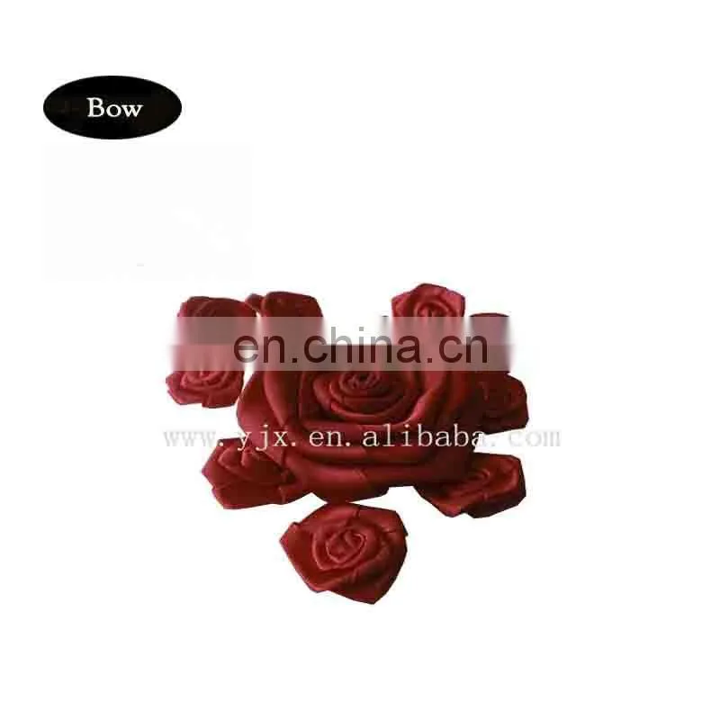 Mini Pink Artificial Ribbon Flowers for Wedding Accessory