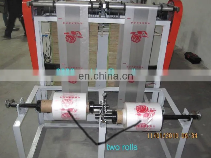 HAS VIDEO two lines full automatic t-shirt bag making machine