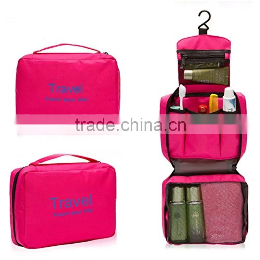 Portable Toiletry Bag Wash Bag Bathroom Hanging Bag Travel Bag Zipper Storage Bag Drawer Dividers Cosmetic Makeup Pouch with Mu