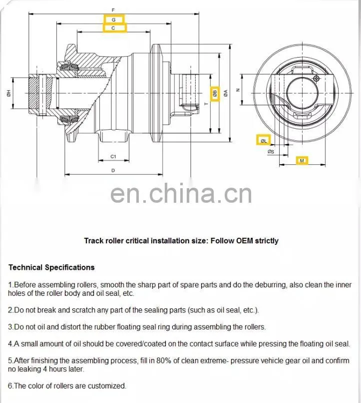 9129347 Bottom Roller,Lower Roller,Hitachi Track Roller ZX450
