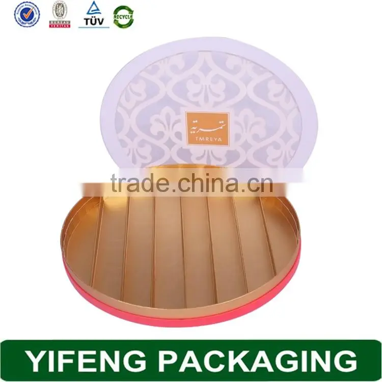 Food grade colorful print logo white cardboard beautiful decorative custom made paper moon cake box