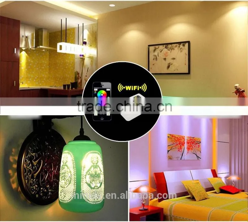 50000 Hours Lifespan 9W RGBW Mi.light E27 WiFi LED Bulb 6000-6500K Color Temperature Adjustable With Free Remote Android IOS APP