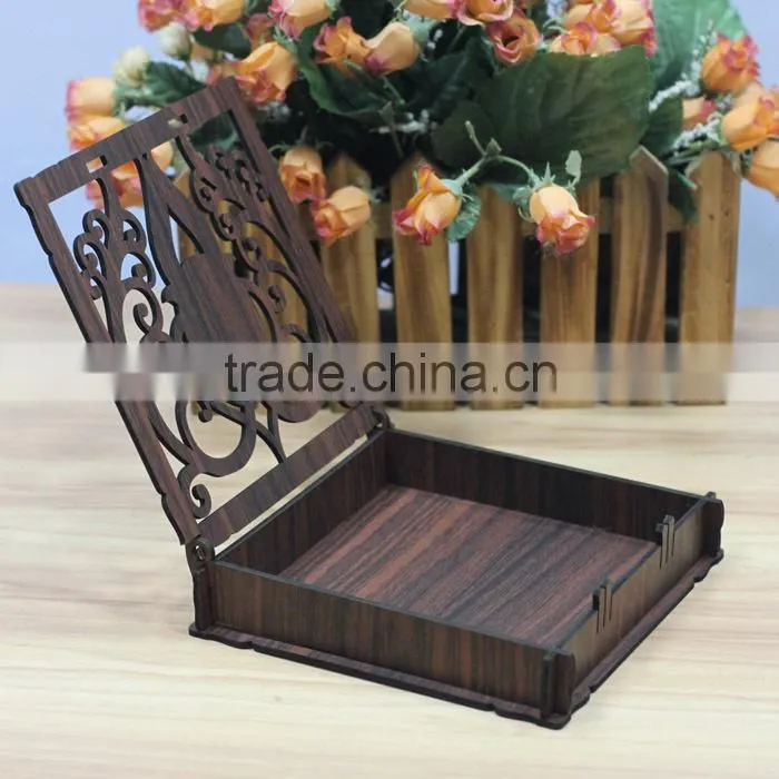 New design Material vintage style wedding invitation wooden box
