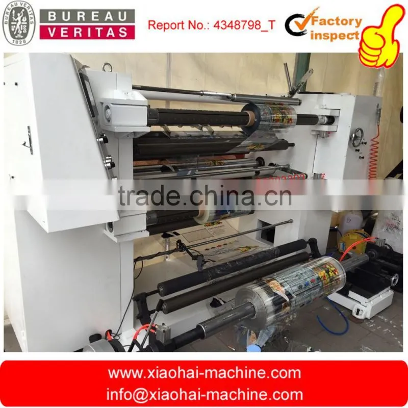 Automatic Paper plastic film PVC PET BOPP slitting and rewinding machine with flat and disc knife and full automatic tension
