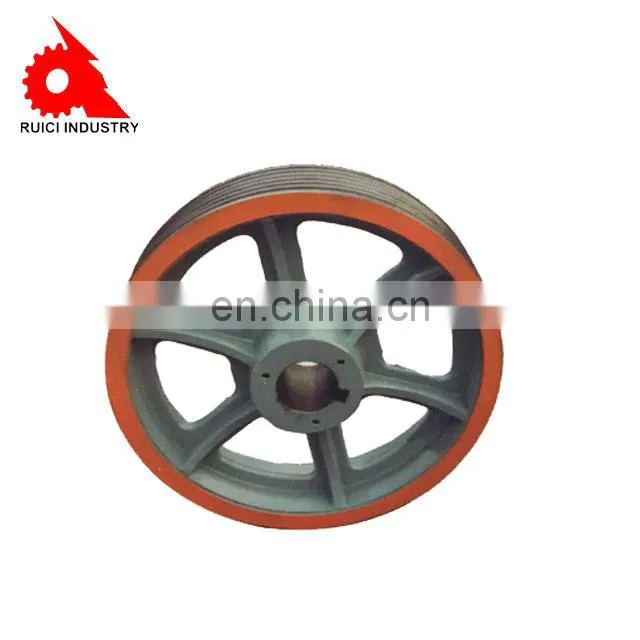 Vermicular graphite iron castings parts elevator parts iron pulley wheel for building