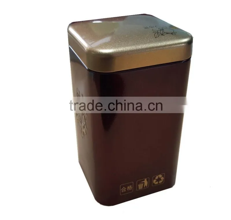 Square Tea Tin Can