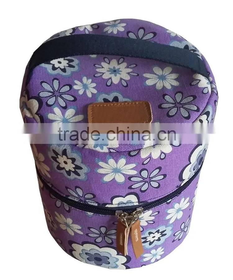 printed canvas essential oil diffuser carrying case,high quality essenetial oil diffuser carry bag for 16bottlers
