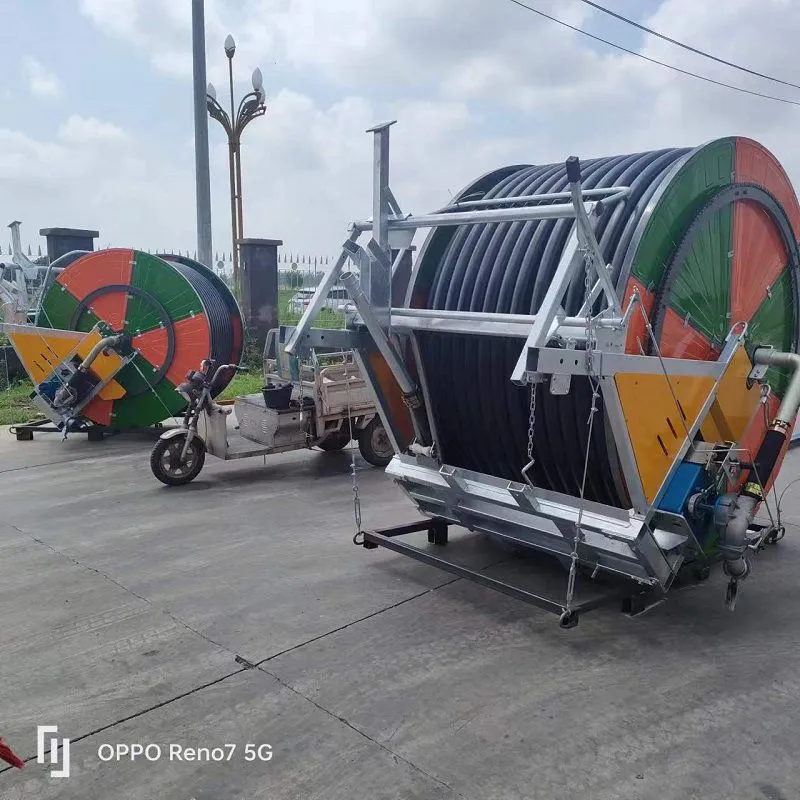 Reel Hose Irrigation Machine With Sprinkler