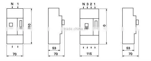 High Quality 30ma 100ma 300ma rccb circuit breaker