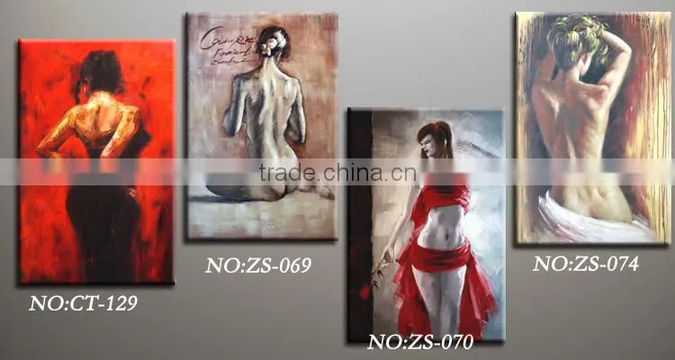 open hot sexi images for girls hand painted football star african women oil paintings YB-70