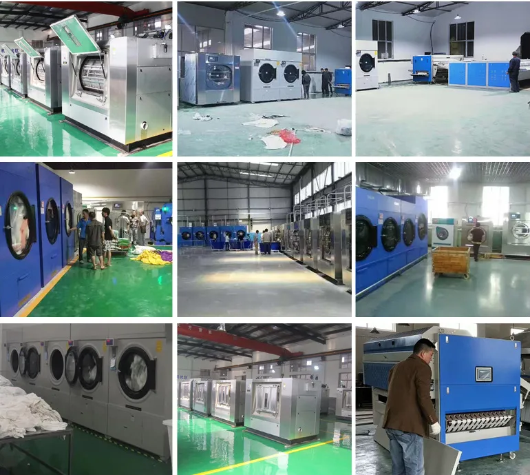 Factory Industrial Laundry Equipment Commercial Washer Dryer Washing Drying Machine for Garment Washing and Washing Plant