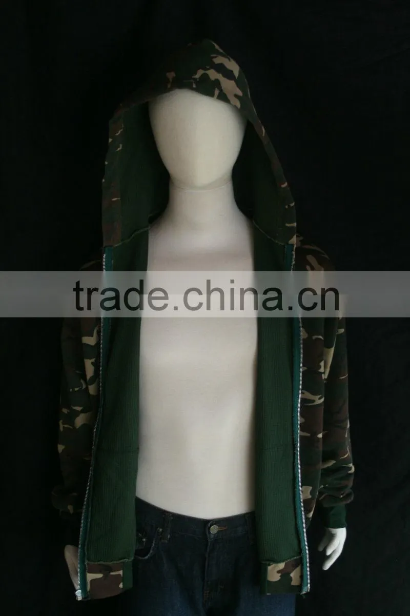 Mens Zip Up Hoodie Hooded Top Plain Hoody Fleece Jacket