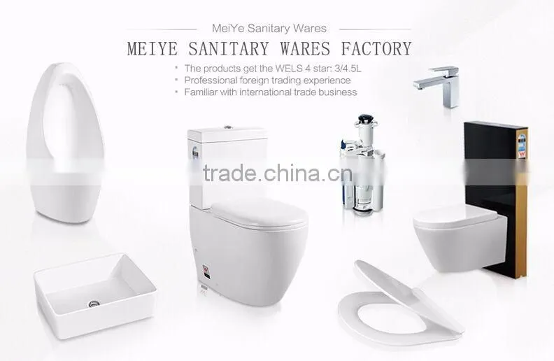 Two-Piece Washdown Watermark Toilet Factory S/P Trap with Geberit or R&T Flush Valve Soft Closing Cover, Australian WELS WC-6014