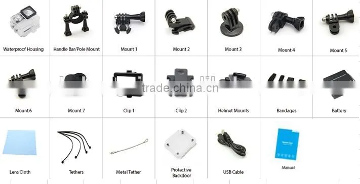 full hd 1080p action camera W9C wifi mini camera with 2.0inch sport camera