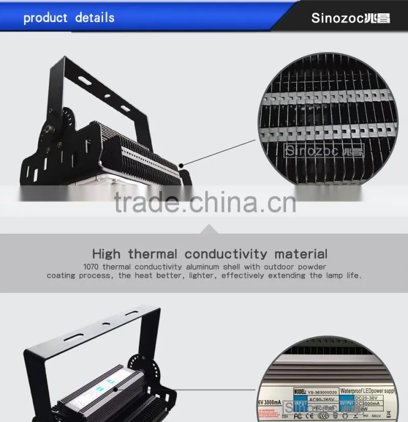 Sinozoc IP65 AC85-265V outdoor waterproof led tunnel light 200W led tunnel lamp 50W 100W 300W 150w led tunnel light