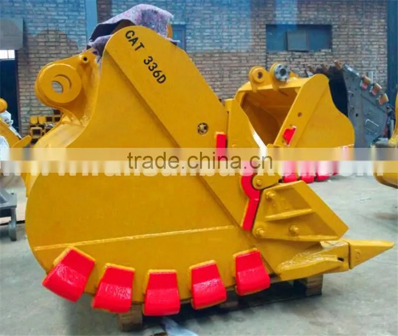 High Quality wear assistance HARDOX500 NM400 OEM excavator heavy duty bucket for 1-80t excavator