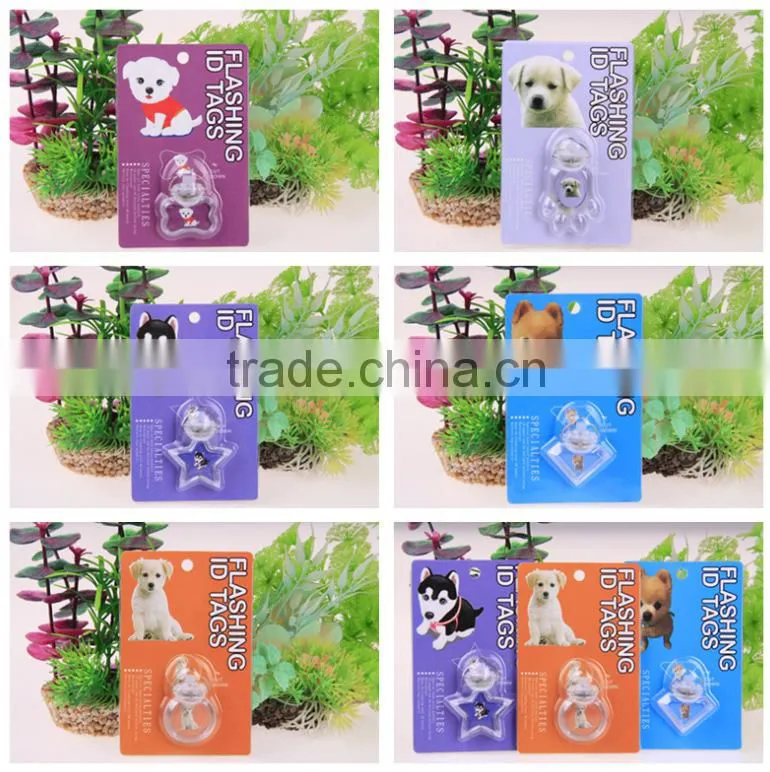 Wholesale Mixed Batch LED Dog ID Tags Luminous Glow Jewelry Pet Pendant