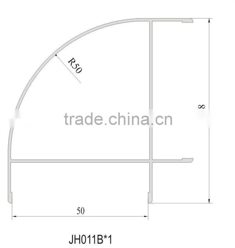 Aluminum profile for cleanroom