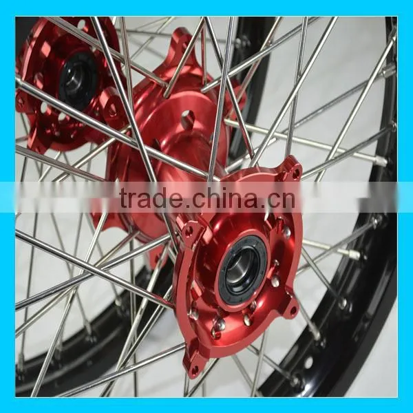 Motorcycle Wide Wheels & Supermoto Steel /Aluminum Alloy Wheel / Rim With CNC Hubs