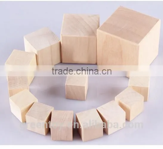 Blank Plain Wooden Blocks Made of Natural Hardwood, for Small and Large Diy Projects
