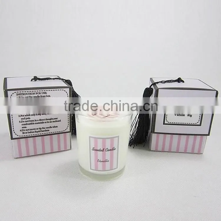 Custom scented soybean candle with carboard gift box