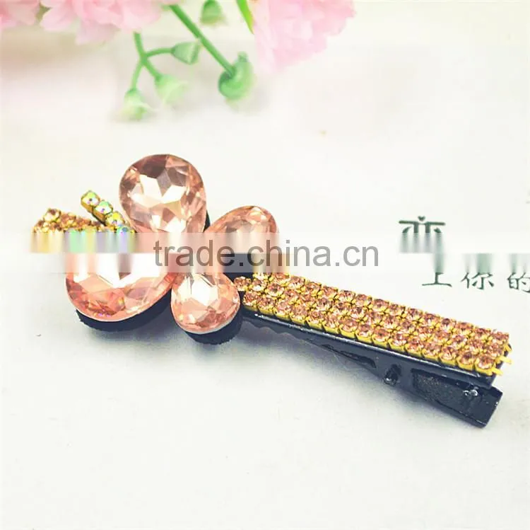 2015 Hot Alligator Hair Clip Hair Rhinestone Barrettes Boutique Bows
