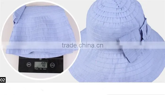 2015 China wholesale latest girl rolled brim sun shade straw hat