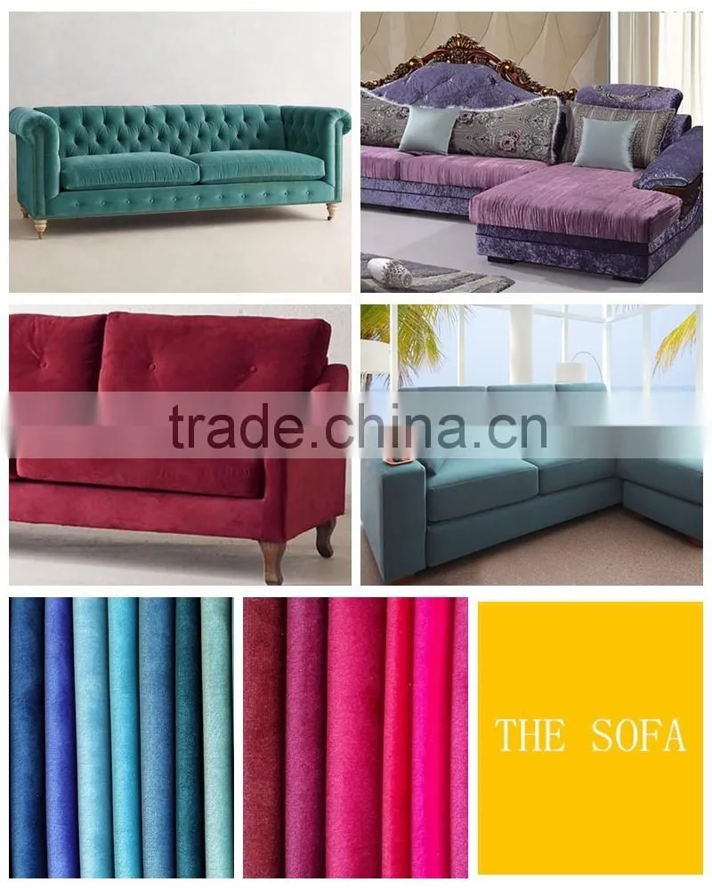 Modern Polyester Tricot Velvet Dining Chair Fleece Fabric For Restaurant And Upholstery