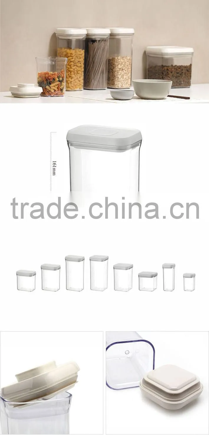 Muntifunctional Transparent Plastic Seal Can,AS airtight container,PS sealed can,Plastic Milk Powder Container