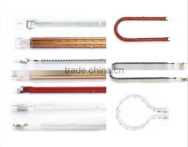 twin double tube golded coating IR lamp