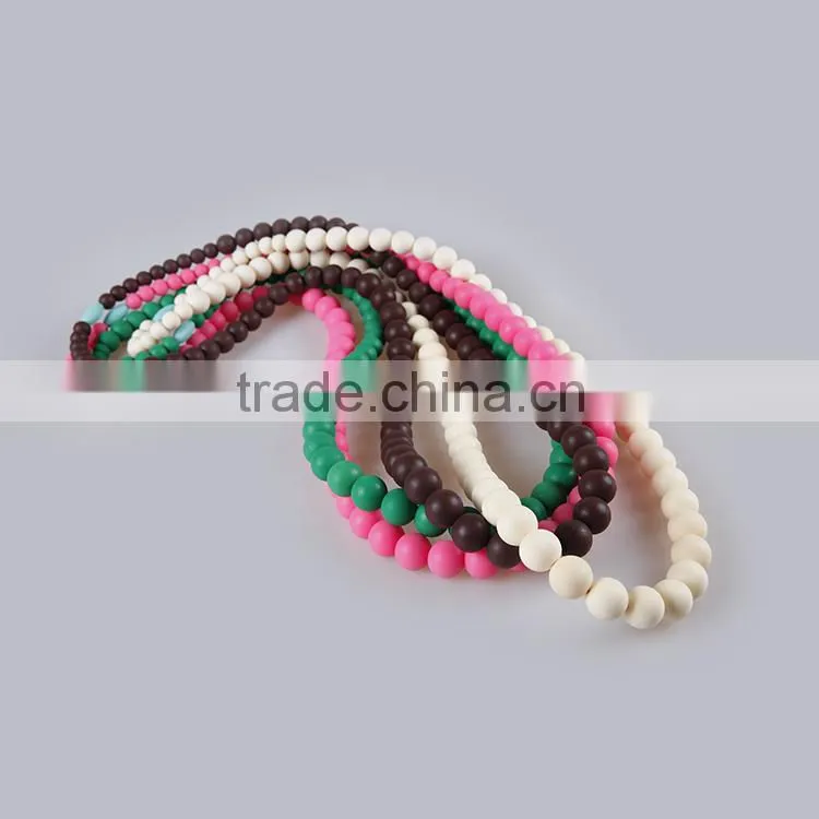 Silicone Chewable Necklace Wholesale/Food-safe Baby Enjoy Bead Necklace