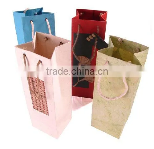 2015 High quality Paper red wine / Bottle Bag made in China
